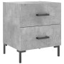 Comodini 2 pz Grigio Cemento 40x35x47,5 cm in Legno Multistrato