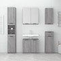 Armadietto Bagno Grigio Sonoma 32x34x188,5 cm Legno Multistrato