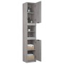 Armadietto Bagno Grigio Sonoma 32x34x188,5 cm Legno Multistrato