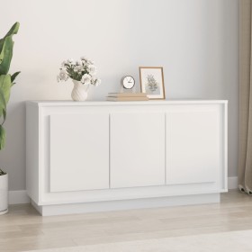 Credenza Bianca 102x35x55 cm in Legno Multistrato