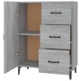 Credenza Grigio Sonoma 69,5x34x90 cm in Legno Multistrato