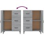 Credenza Grigio Sonoma 69,5x34x90 cm in Legno Multistrato