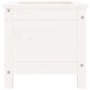 Fioriera da Giardino Bianca 40x40x39 cm Legno Massello di Pino