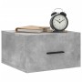 Comodini a Muro 2 pz Grigio Cemento 35x35x20 cm