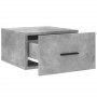 Comodini a Muro 2 pz Grigio Cemento 35x35x20 cm