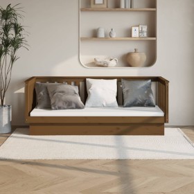 Dormeuse Marrone Miele 75x190 cm in Legno Massello di Pino