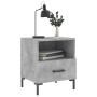 Comodini 2 pz Grigio Cemento 40x35x47,5 cm in Legno Multistrato