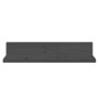 Mensole da Parete 2 pz Grigio 50x11x9cm Legno Massello di Pino
