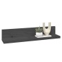 Mensole da Parete 2 pz Grigio 50x11x9cm Legno Massello di Pino