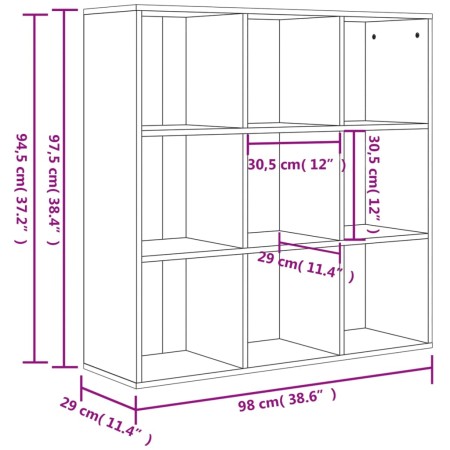 Libreria Rovere Sonoma 98x29x97,5 cm in Legno Multistrato