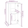 Credenza Grigio Cemento 40x33x70 cm in Legno Multistrato