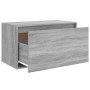 Panca da Ingresso 80x40x45 cm Grigio Sonoma Legno Multistrato