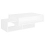 Tavolino da Salotto Bianco 102x55x42 cm Legno Legno Multistrato