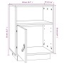 Comodini 2 pz 40x34x55 cm in Legno Massello di Pino