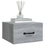 Comodini a Muro 2 pz Grigio Sonoma 35x35x20 cm