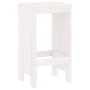 Sgabelli da Bar 2 pz Bianchi 40x36x75 cm Legno Massello di Pino