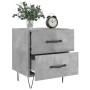 Comodini 2 pz Grigio Cemento 40x35x47,5 cm in Legno Multistrato