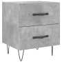 Comodini 2 pz Grigio Cemento 40x35x47,5 cm in Legno Multistrato