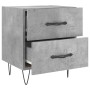 Comodini 2 pz Grigio Cemento 40x35x47,5 cm in Legno Multistrato