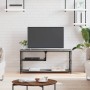 Mobile TV Grigio Sonoma 103x38x46,5cm Legno Multistrato Acciaio