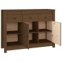 Credenza Miele 100x35x74 cm in Legno Massello di Pino