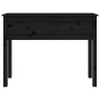 Tavolo Consolle Nero 100x35x75 cm in Legno Massello di Pino