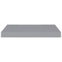 Scaffali a Parete 2 pz Grigi 50x23x3,8 cm in MDF