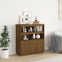 Credenza Miele 100x40x108,5 cm in Legno Massello di Pino