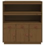 Credenza Miele 100x40x108,5 cm in Legno Massello di Pino