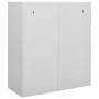 Armadio per Ufficio Grigio Chiaro 90x40x102 cm in Acciaio