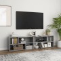 Mobile Porta TV Grigio Cemento 149x30x52cm in Legno Multistrato