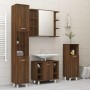 Armadietto Bagno Rovere Marrone 30x30x95cm in Legno Multistrato