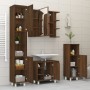 Armadietto Bagno Rovere Marrone 30x30x95cm in Legno Multistrato