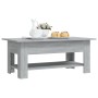 Tavolino da Salotto Grigio Sonoma 102x55x42 cm in Truciolato