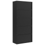 Armadio Classificatore Nero 90x40x200 cm in Acciaio