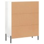 Credenza 69,5x34x90 cm in Legno Multistrato Bianco Lucido