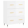 Credenza 69,5x34x90 cm in Legno Multistrato Bianco Lucido