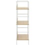 Scaffale Libri 3 Ripiani Rovere 60x27,6x90,5 Legno Multistrato