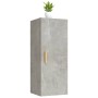 Armadietto a Muro Grigio Cemento 34,5x34x90cm Legno Multistrato