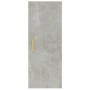 Armadietto a Muro Grigio Cemento 34,5x34x90cm Legno Multistrato