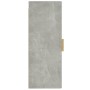 Armadietto a Muro Grigio Cemento 34,5x34x90cm Legno Multistrato