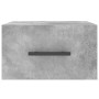 Comodini a Muro 2 pz Grigio Cemento 35x35x20 cm