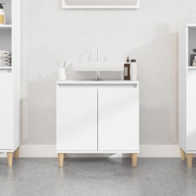 Mobile Lavabo Bianco 58x33x60 cm in Legno Multistrato