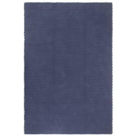 Tappeto Rettangolare Blu Marino 180x250 cm in Cotone