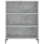 Libreria Grigio Cemento 69,5x32,5x90 cm in Legno Multistrato