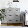 Credenza Grigio Cemento 69,5x34x90 cm in Legno Multistrato