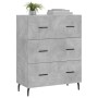 Credenza Grigio Cemento 69,5x34x90 cm in Legno Multistrato