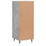 Credenza Grigio Cemento 34,5x34x90 cm in Legno Multistrato