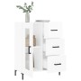 Credenza 69,5x34x90 cm in Legno Multistrato Bianco Lucido