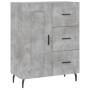 Credenza Grigio Cemento 69,5x34x90 cm in Legno Multistrato